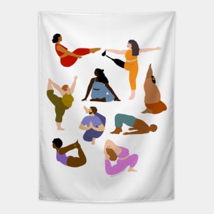 Rainbow yogis Tapestry