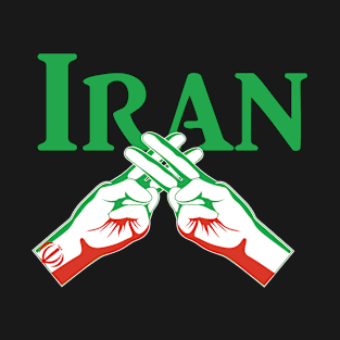 Handhashtag Iran font T-Shirt