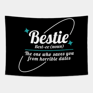 Bestie T-shirt Design Tapestry