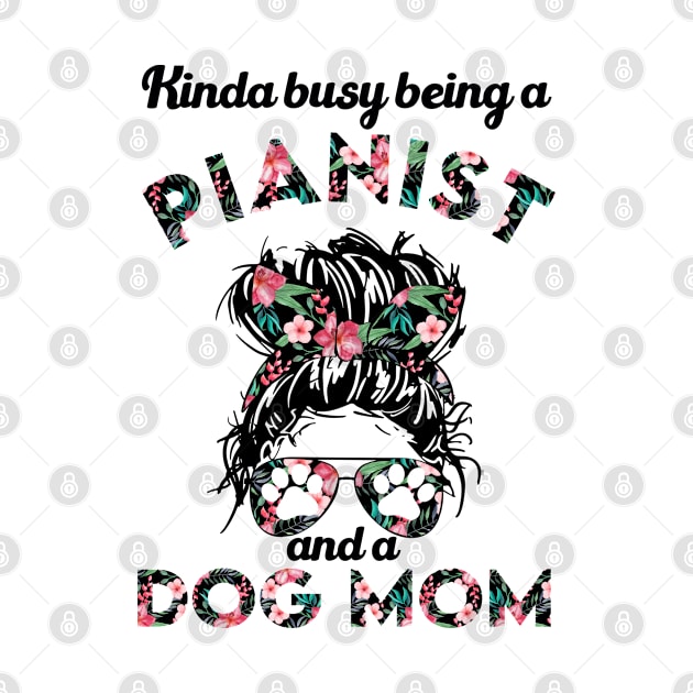 Pianist woman and dog mom gift . Perfect present for mother dad friend him or her by SerenityByAlex