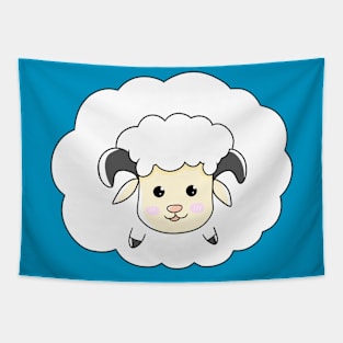 sheep cartoon funny cute Tapestry