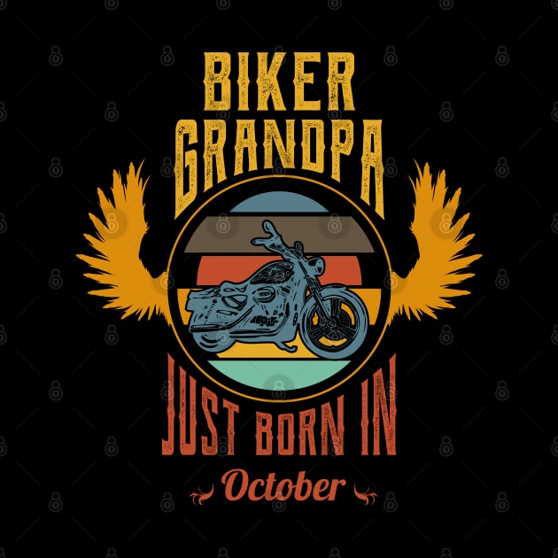 Biker grandpa just born in october by Nana On Here