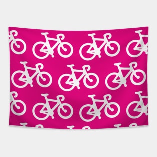 Pink Bike Pattern Tapestry