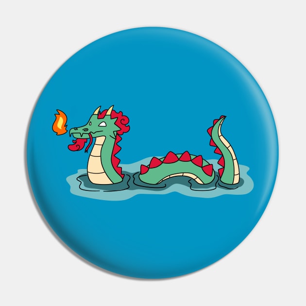Fire Breathing Water Dragon Pin by saradaboru