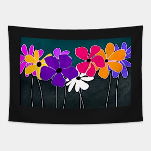 Colorful Flower Art Tapestry