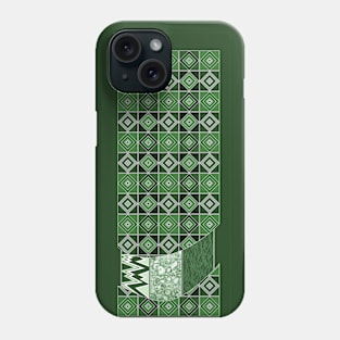 the green landscape in vector risk city wallpaper Phone Case