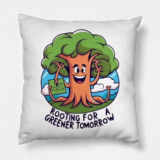 Rooting for a greener tomorrow - Earth Day Pillow