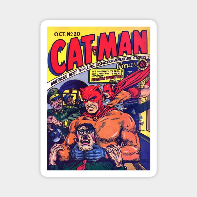 The Golden Age Cat-Man Magnet by Doc Multiverse Designs