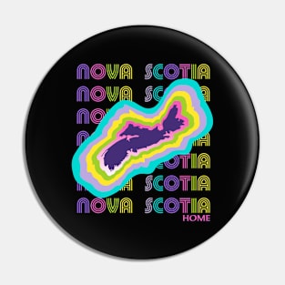 80s Retro Nova Scotia Pop Art Pin