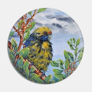 "Colours are Brightest After the Rain" - Green Rosella Pin