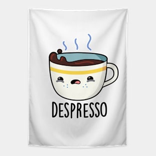 Depresso Cute Sad Espresso Coffee Pun Tapestry