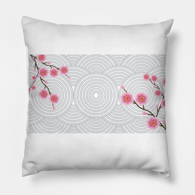 Sakura Cherry blos som Pillow by SQartsSection