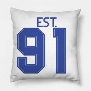 Est. 91 blue Pillow