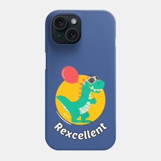 Rexcellent dino - cute & funny dinosaur pun Phone Case