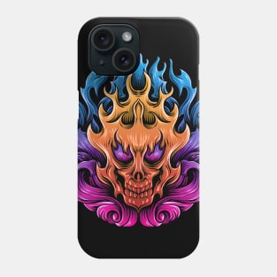 fire skull Phone Case