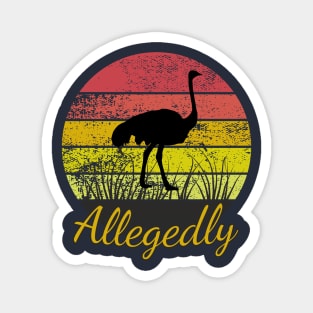 Allegedly Ostrich Vintage Sunset Magnet