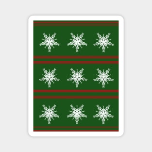 Ugly Christmas Sweater Snowflake Design Magnet