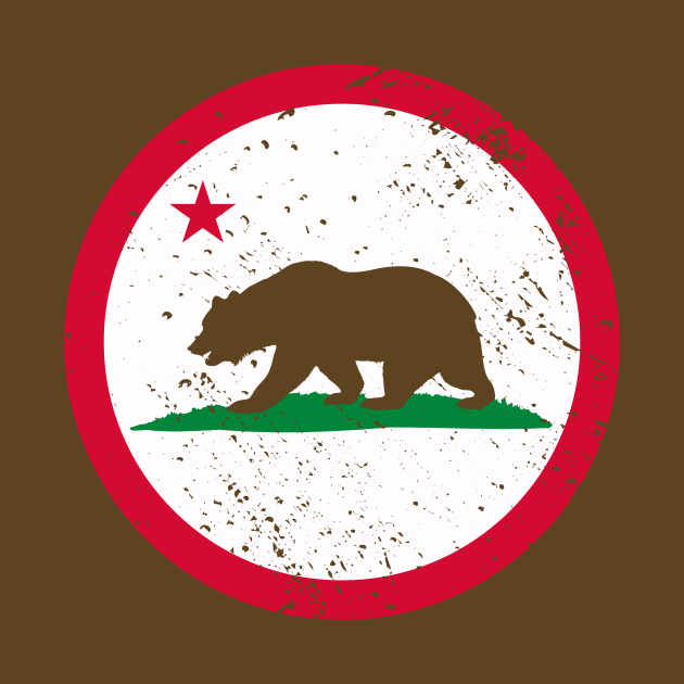 Retro California State Flag // Vintage California Grunge Emblem by Now Boarding