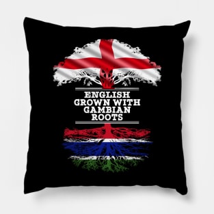 English Grown With Gambian Roots - Gift for Gambian With Roots From Gambia Pillow