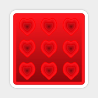 Red Hearts Magnet