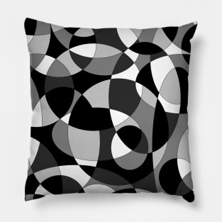 Circles in grey Pillow