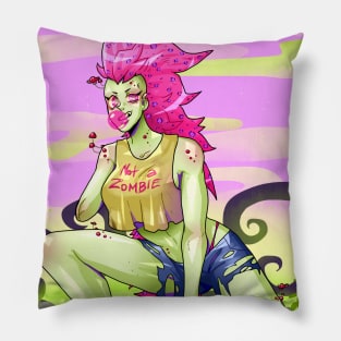 Punk Zombie Graphic Pillow