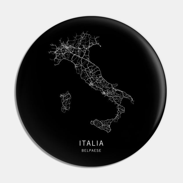 Italy Road Map Pin by ClarkStreetPress