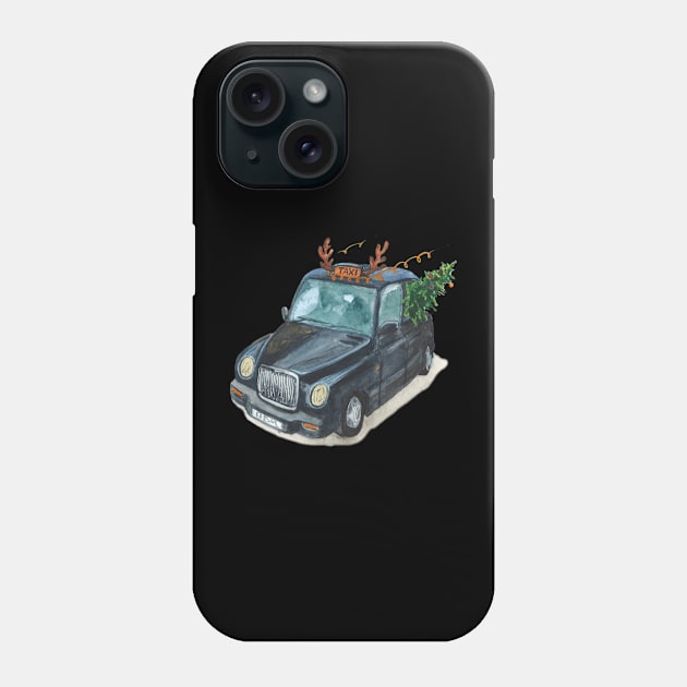 Christmas Cab Phone Case by ZarenBeck