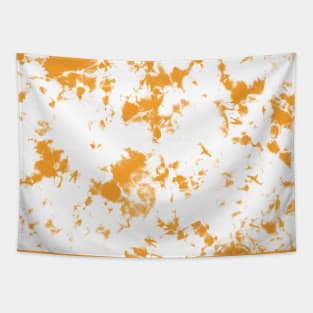 Orange marigold and white marble - Tie-Dye Shibori Texture Tapestry