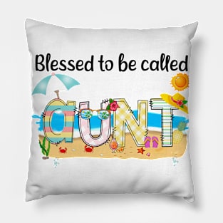 Blessed To Be Called Aunt Summer Beach Happy Mother's Pillow