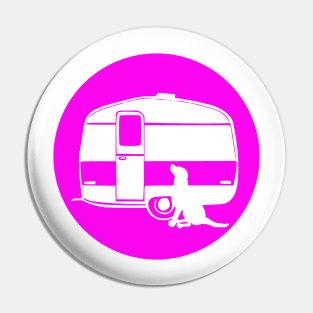 ALL YOU NEED A DOG A CARAVAN PINK Pin