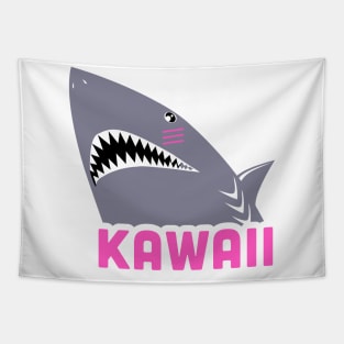 Funny Kawaii Anime Shark Tapestry