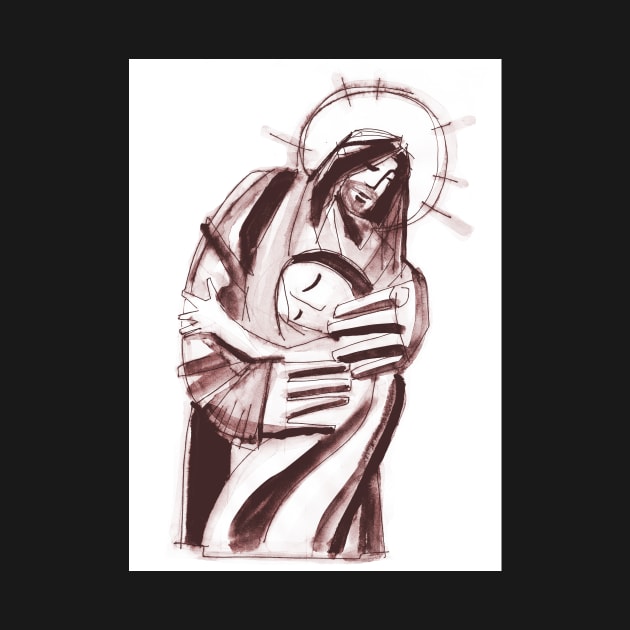 Jesus Christ hugging a woman by bernardojbp