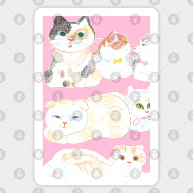 Fluffy Kitty Cats Cats Sticker Teepublic