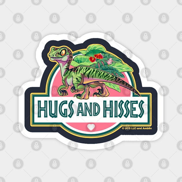 Jurassic Park hugs and hisses Magnet by SerenityByAlex