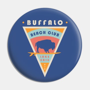 Buffalo NY Beach Club Lake Erie USA Surfing Pin