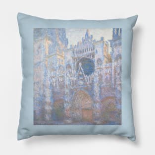 Rouen Cathedral: The Portal (Sunlight) Monet Painting Design Pillow