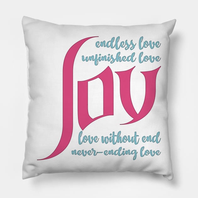 Endless Love Pillow by Aqua Juan