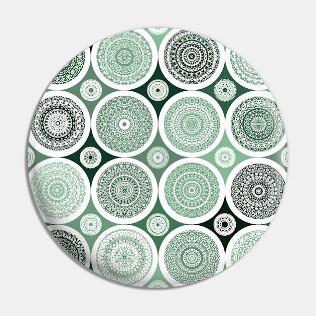 repeating pattern with boho style circles, dark green color Pin by Artpassion