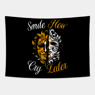 Smile now Cry Later Drama Masks Tapestry