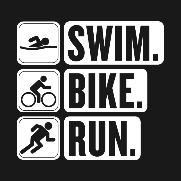 Swim Bike Run by Fun-E-Shirts