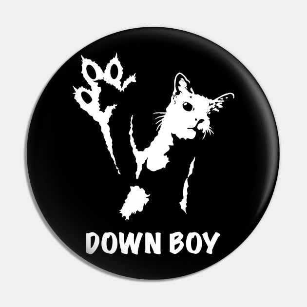 Tough No Messing Cat Down Boy MotorManiac Pin by MotorManiac