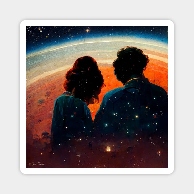 We Belong To Each Other in the Cosmos Magnet by benheineart