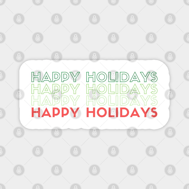 Happy Holidays Magnet by stickersbyjori