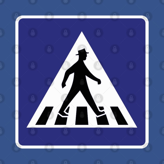 German Pedestrian Crosswalk Man with Hat Berlin Sign by HipsterSketch