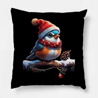 Sweet little and friendly christmas bird Pillow