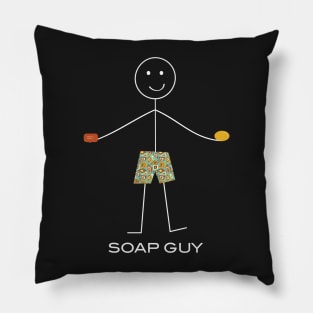 Funny Mens Soap Making Design Pillow