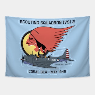 Scouting Squadron VS2 - Coral Sea - May 1942 Tapestry