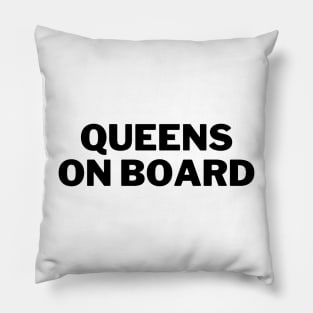 Chess Queens On Board Pillow