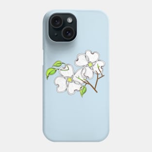 White Dogwood Phone Case